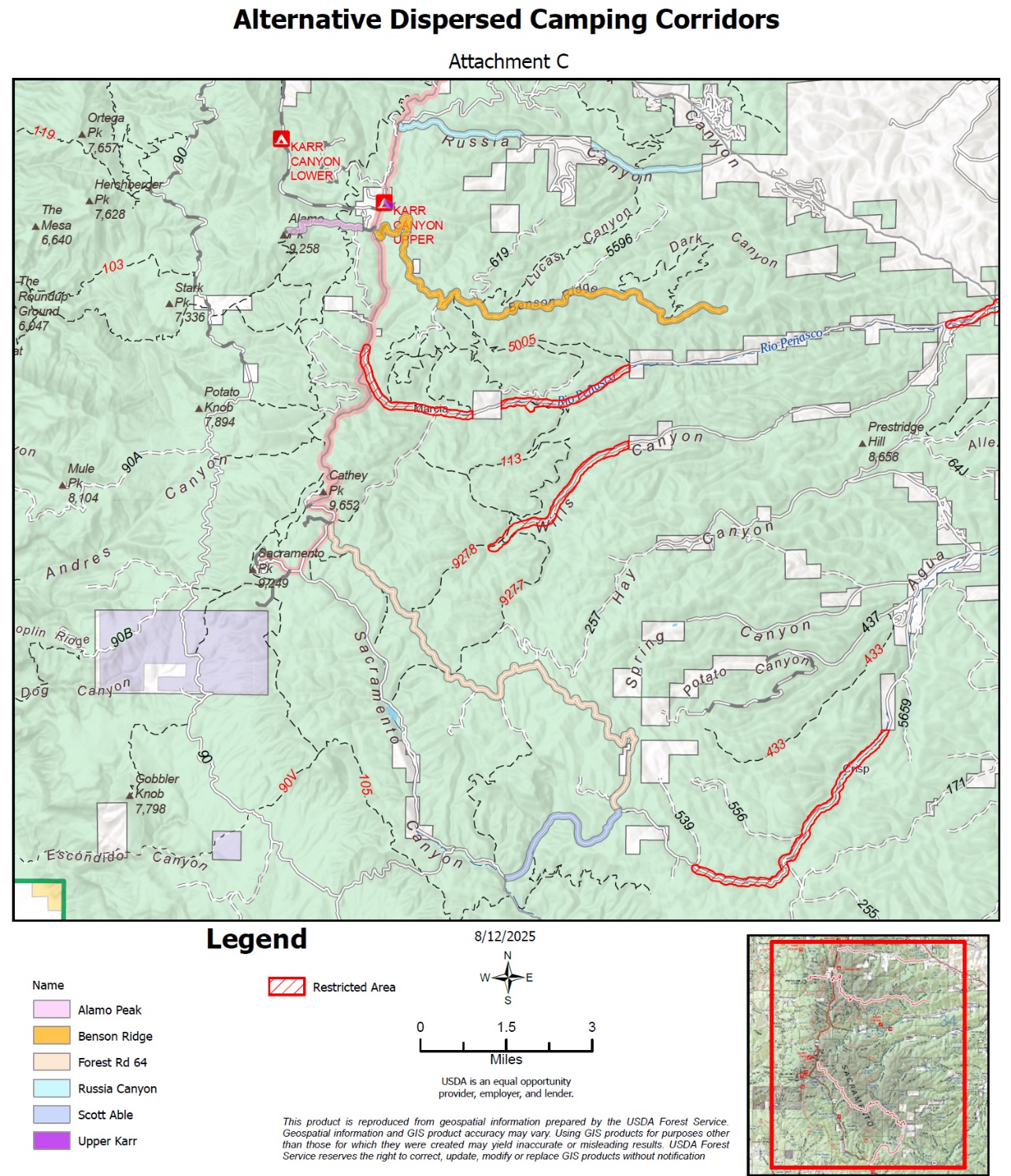 Lincoln National Forest Sacramento Ranger District Area Announces 2 Closures