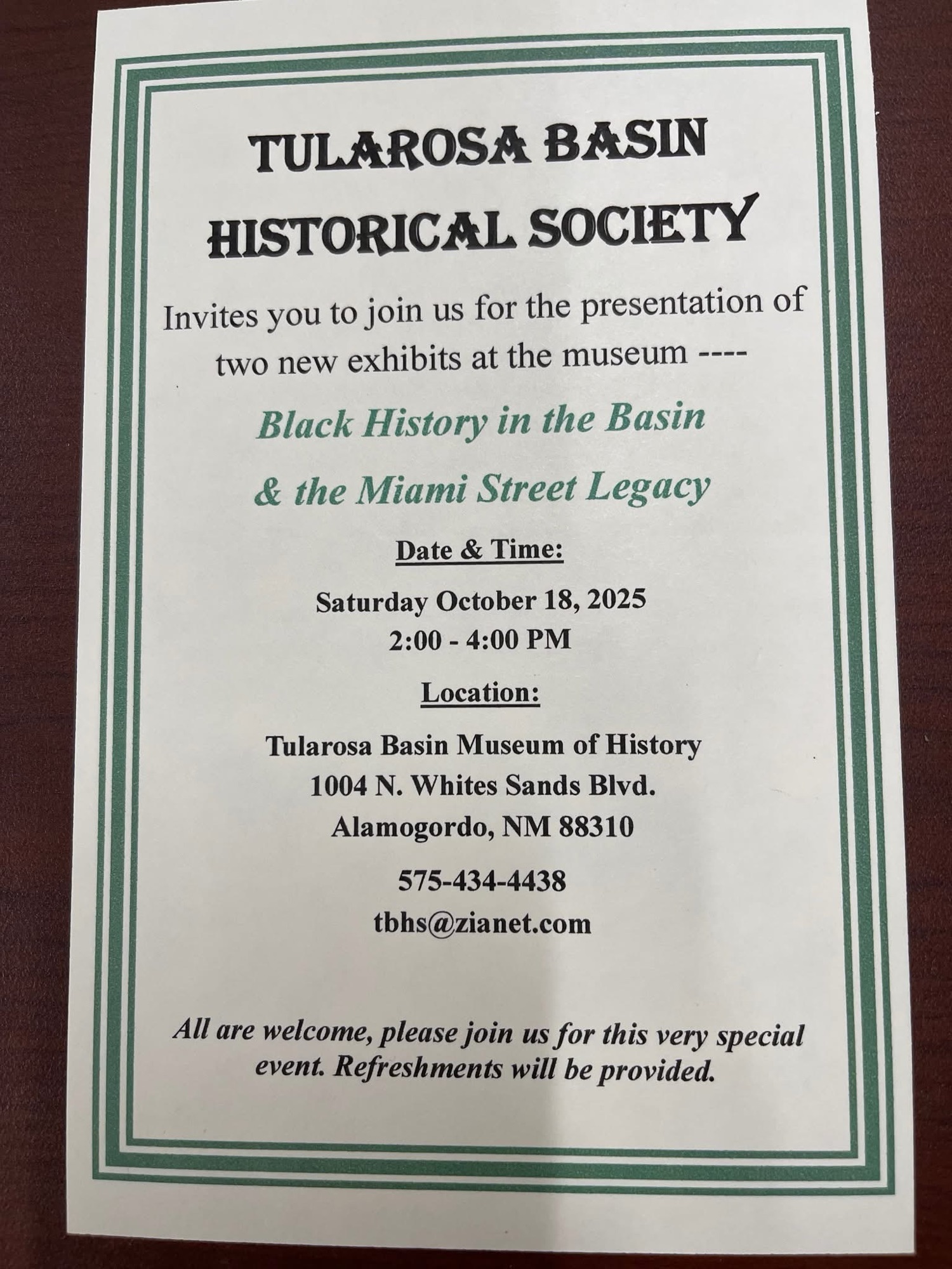 Join Saturday 2 pm Alamogordo Honors Black Legacy with New Museum Exhibits on Miami Street Experience