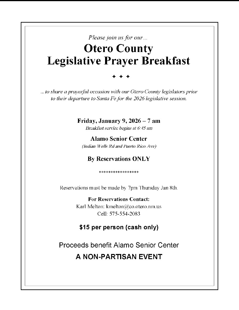 Otero County Legislative Prayer Breakfast Marks 47 Years of Civic Fellowship