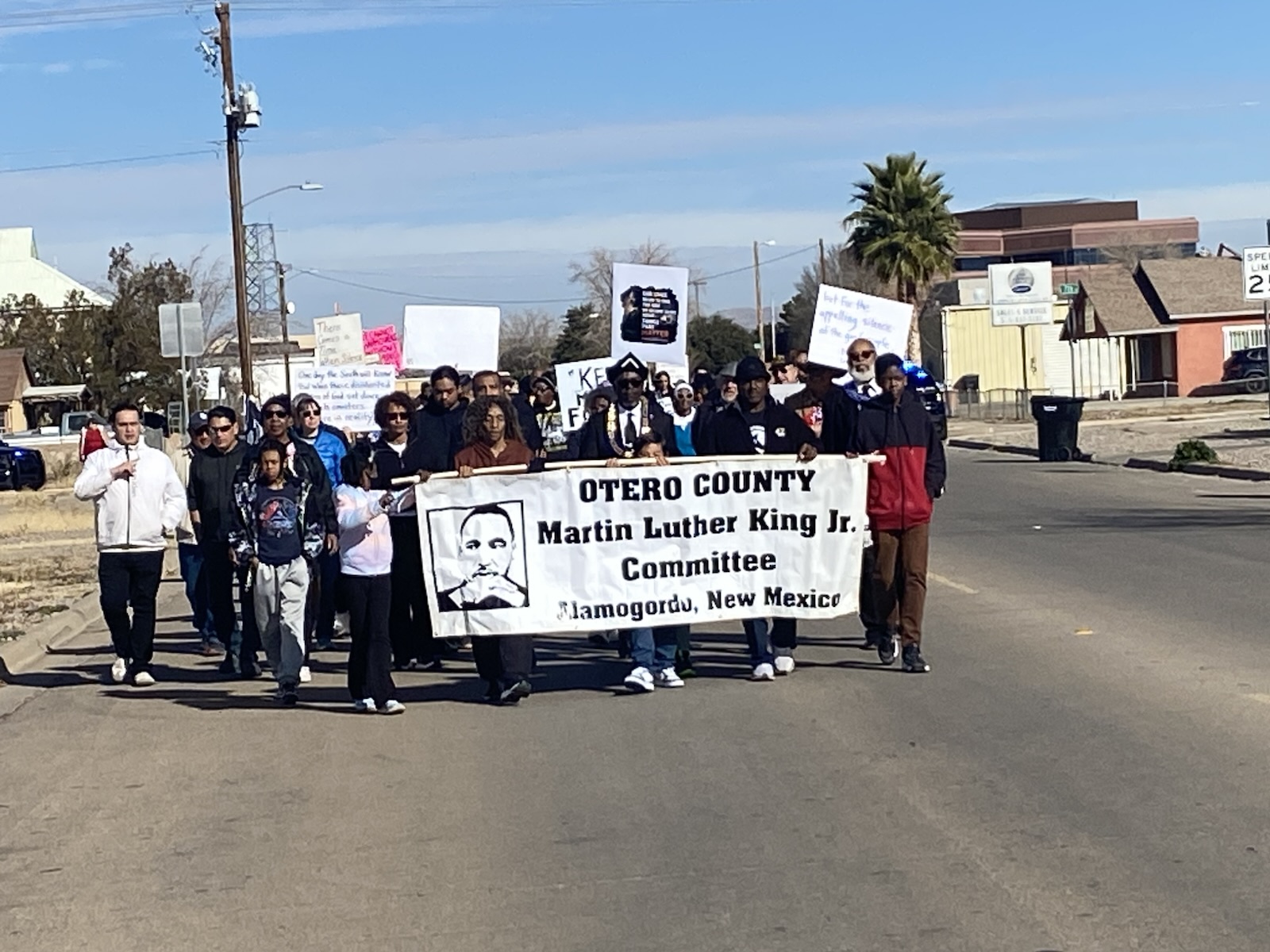 Successful MLK Day March Unites Over 150 in Alamogordo: Crossing Historic Lines for Unity and Reflection