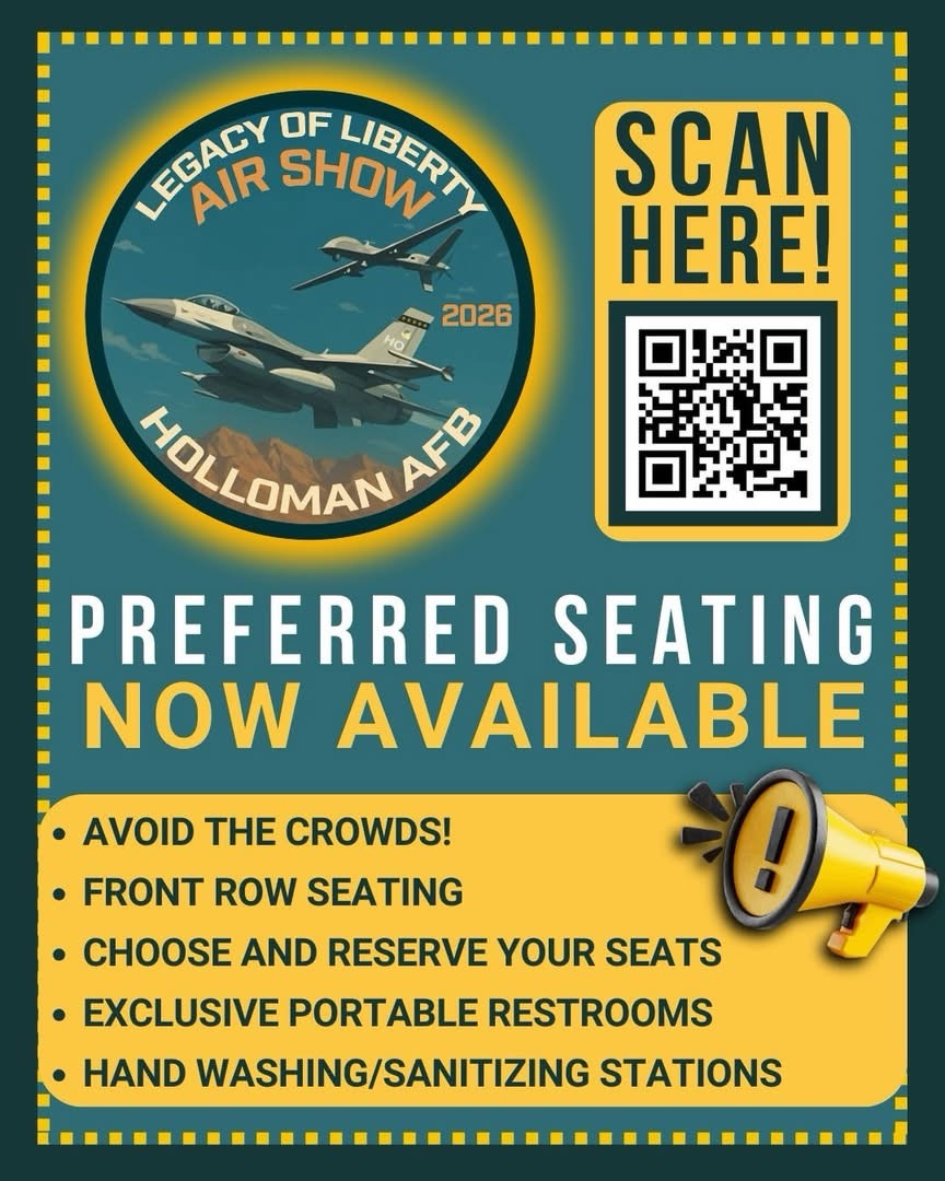 Preferred Seating Now Available for 2026 Legacy of Liberty Air Show at Holloman AFB