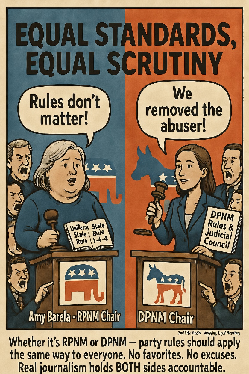 Equal Standards, Equal Scrutiny: How AlamogordoTownNews.org and 2nd Life Media Covered Both Parties A Comparative Record of Accountability Journalism 