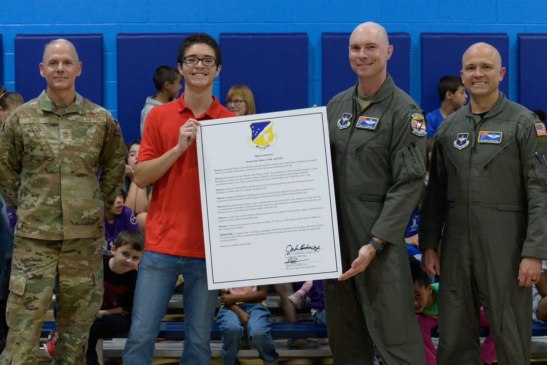 Holloman AFB Celebrates Military Youth Resilience as 2026 New Mexico Military Youth of the Year Signs Month of the Military Child Proclamation