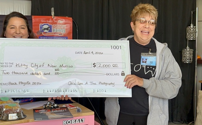 Dogs Hunt for Easter Eggs and Raise $2,000 for Kitty City of New Mexico at Local “Pooch Playoffs” Finale