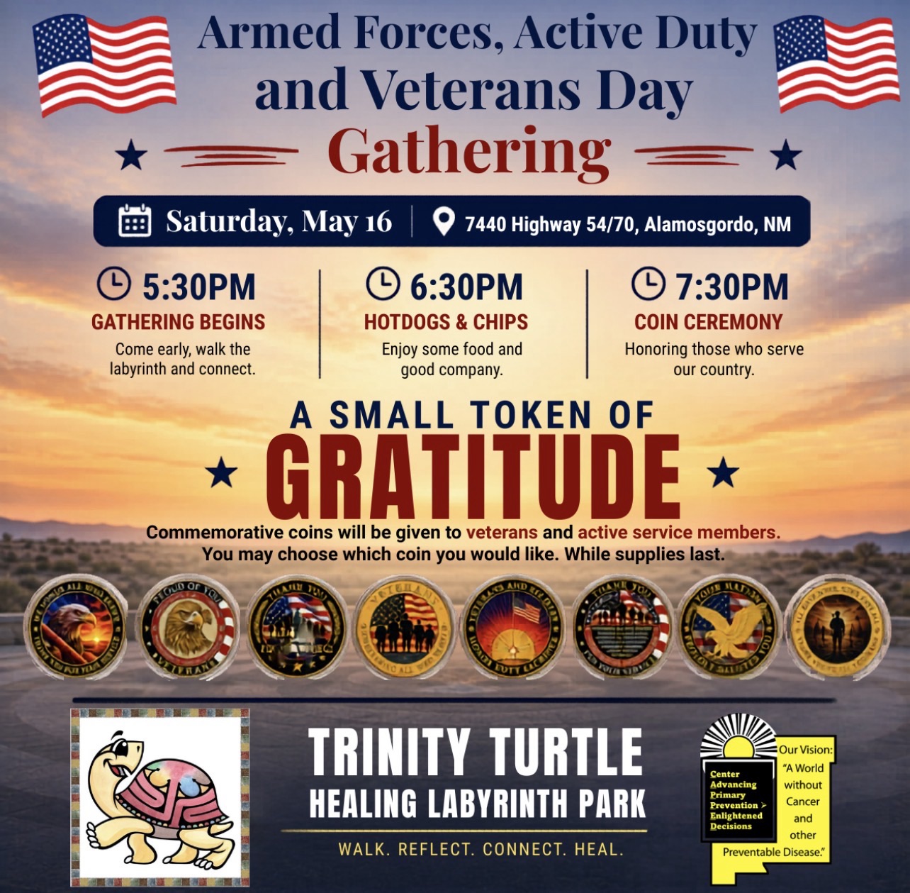 Alamogordo Honors Veterans at Trinity Turtle Healing Labyrinth Park Gathering