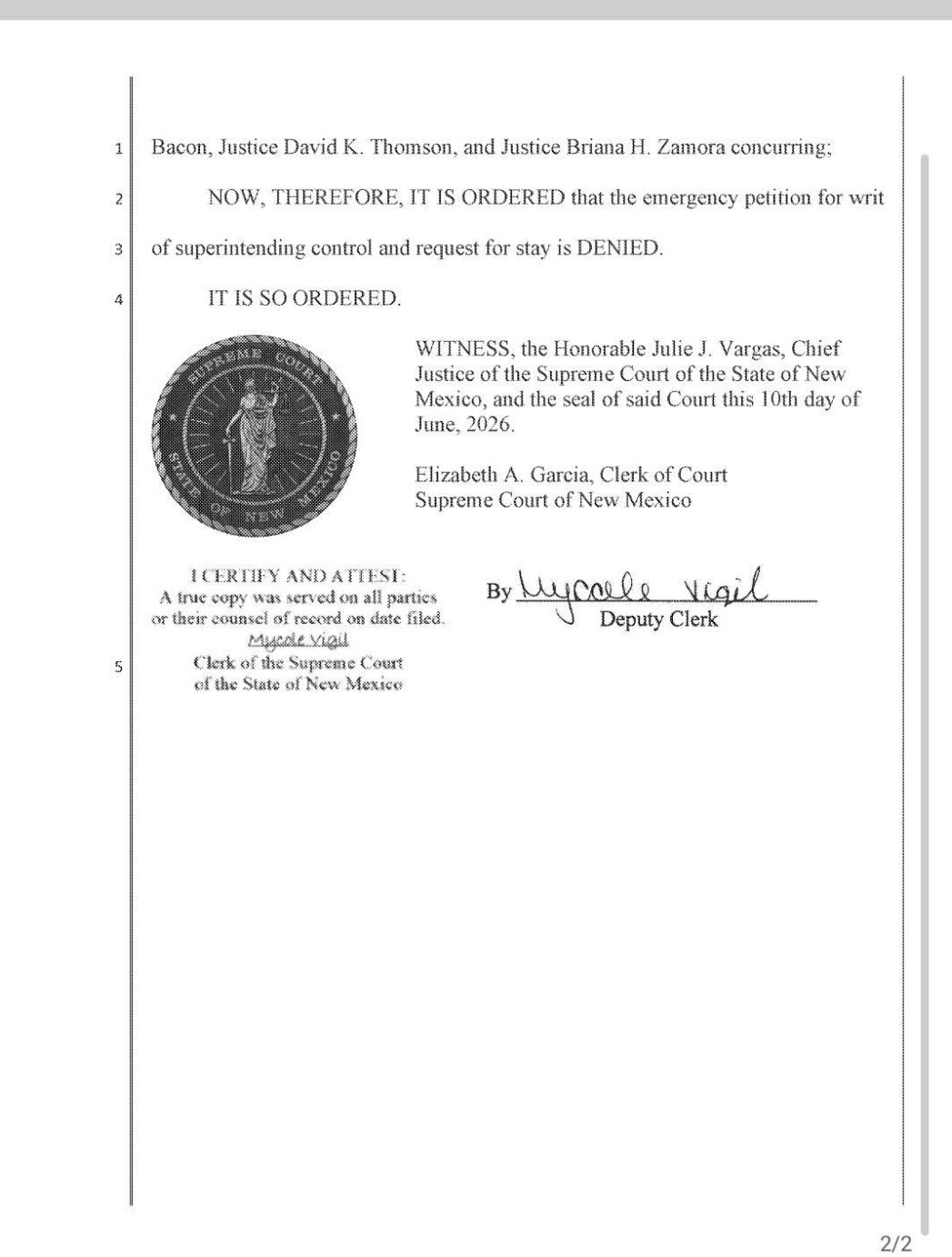 NM Supreme Court Denies Emergency Appeal, Upholds Ouster of Republican Party Chair Amy Barela