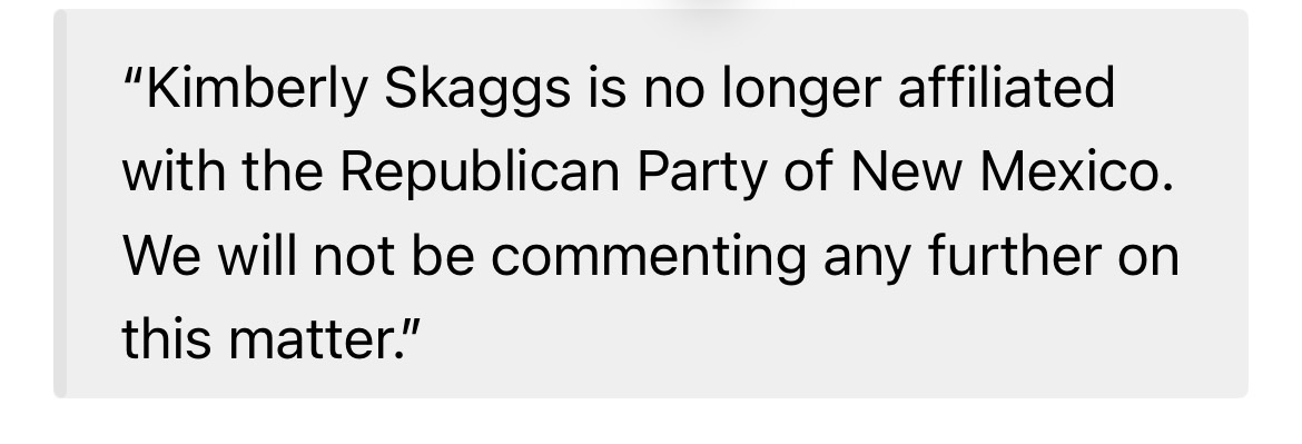 NM GOP Treasurer Kimberly Skaggs Scandal: NM GOP Disavows Her- Details Emerge