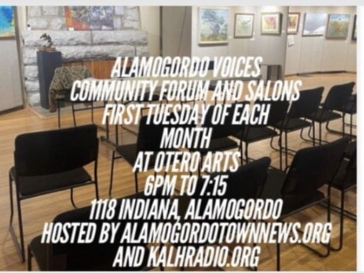 Voices of Alamogordo Forum Features Mayor McDonald and New City Manager Stockwell on Community Cleanup and Volunteerism 6 pm Otero Arts Tuesday