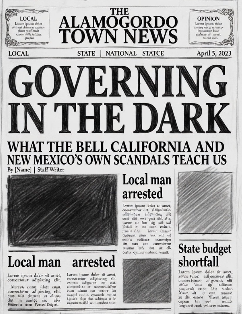 Governing in the Dark: What Bell, California and New Mexico’s Own Scandals Teach Alamogordo About Open Government