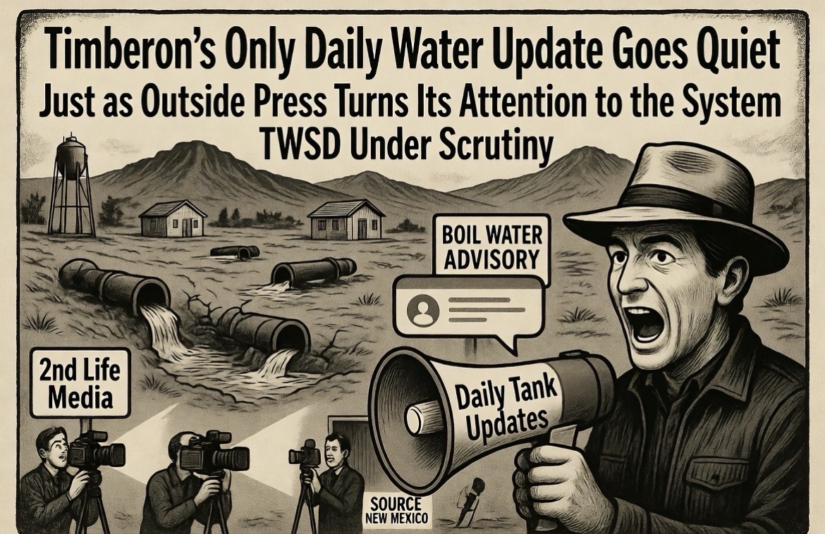 Timberon’s Only Daily Water Update Goes Quiet Just as Outside Press Turns Its Attention to the System