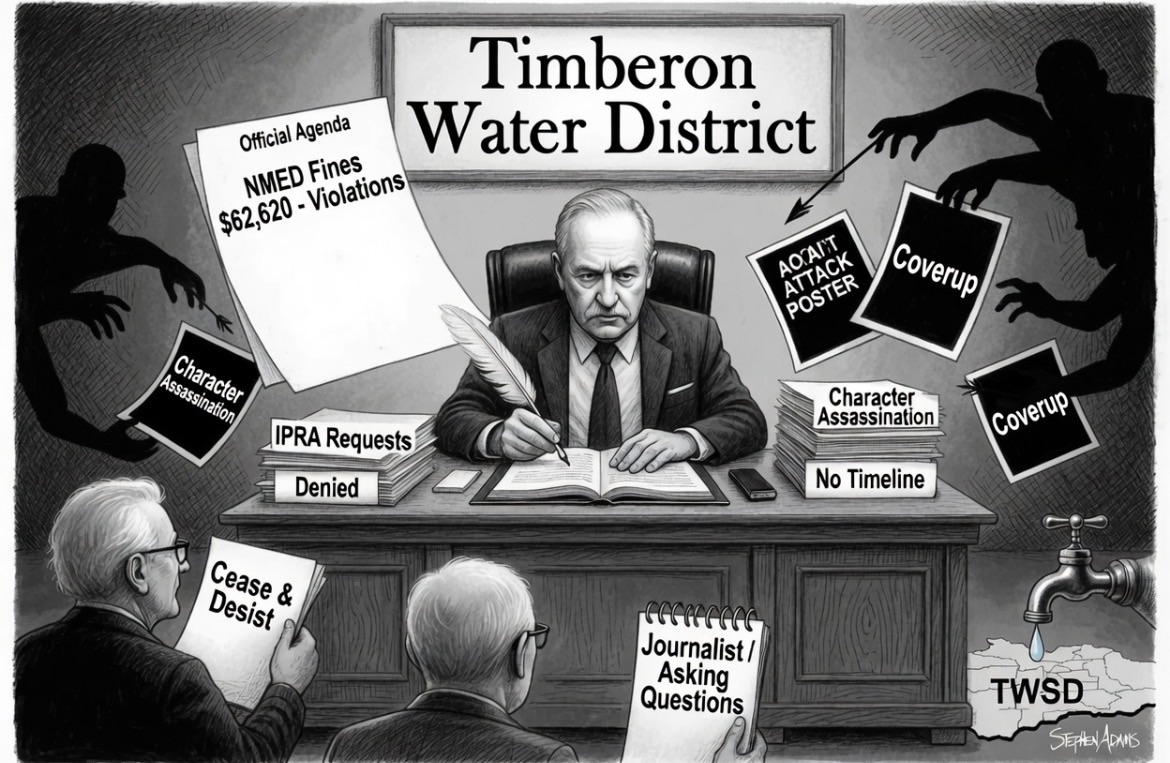 Timberon Water District’s Retaliation Campaign: Named in Fines, Attacked for Asking Questions