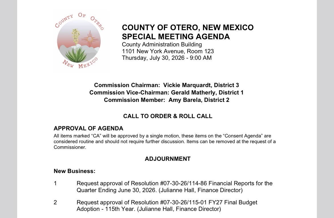 Otero County Approves Raises for Staff and Elected Officials