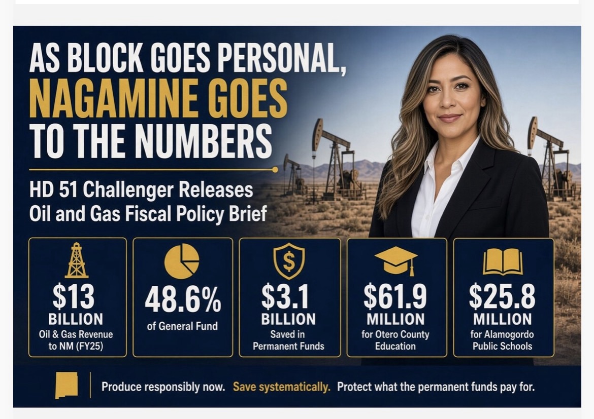 As Block Goes Personal, Nagamine Goes to the Numbers: HD 51 Challenger Releases Oil and Gas Fiscal Policy Brief
